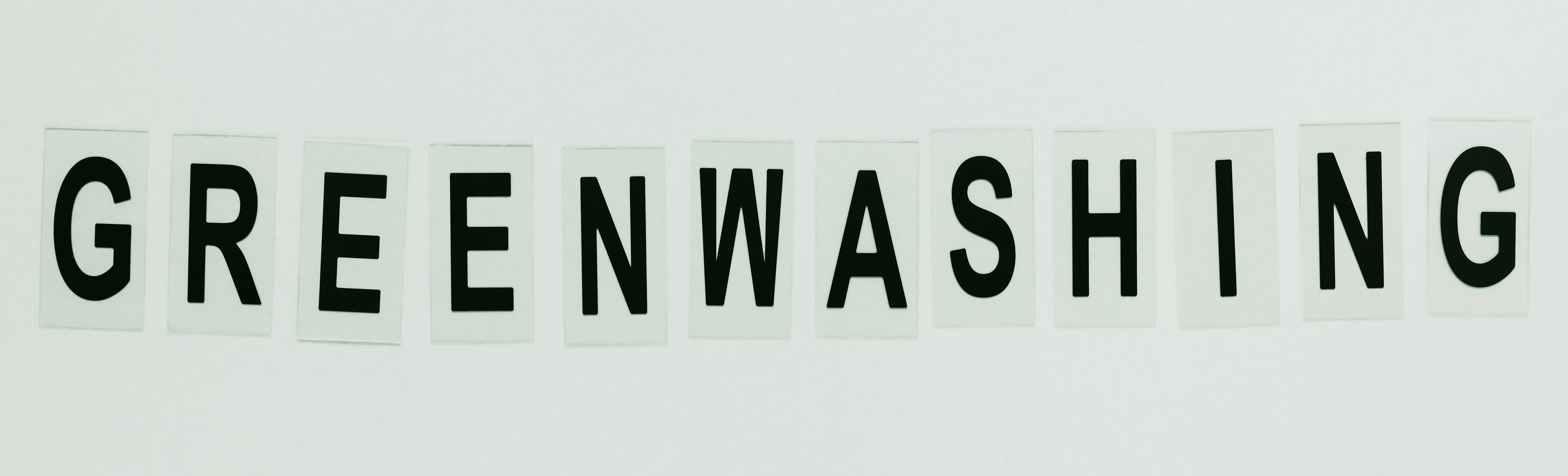 The word Greenwashing in capital letters